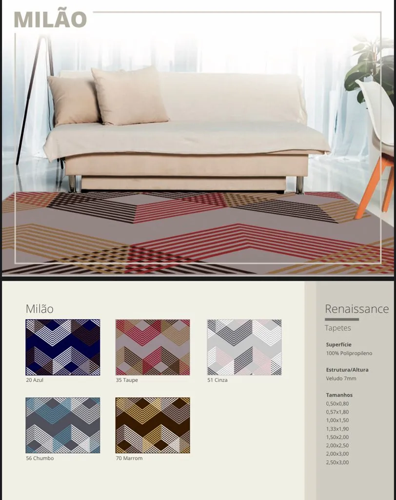 Tapete Passad Renaissance Milao 57x180 Sortido J Serrano — Tapete Renaissance 57x180 Sortidos