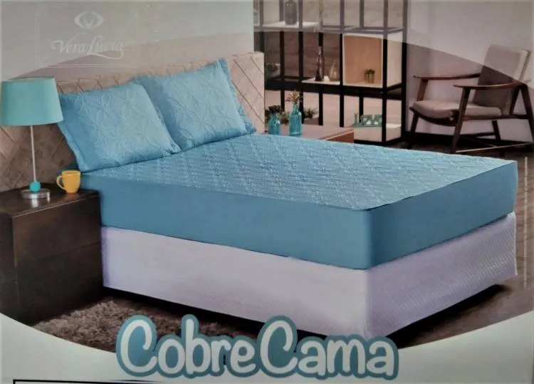 Cobre Cama Casal 3Pcs Sortidos Vera Lucia — Cores Sortidas