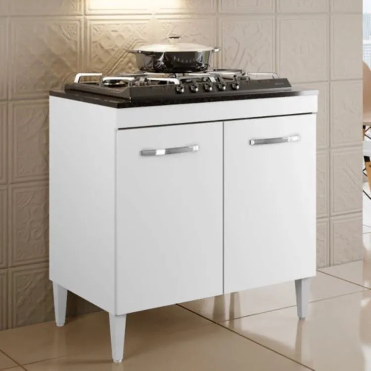 Balcao Sevilha para CookTop 4 Bocas Kaiki — Branco
