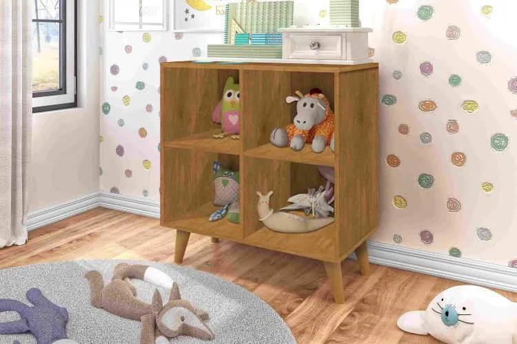 Estante Montessoriana 75 4 Nichos Jequitiba 1240 J&A Moveis — Jequitibá