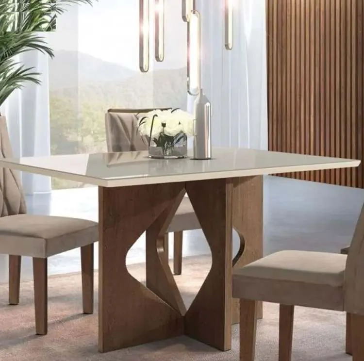 Mesa Milao 120x90 Tmp Smart Chocolate Vdr Off White Cel Mov — Mesa Milão 120x90/Chocolate - Off White