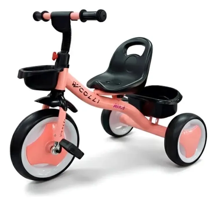 Triciclo Infantil Colli Kika com Cestinha Aro 12 Rosa Cod 95.09D EM Colli — Triciclo Colli Kika - Rosa