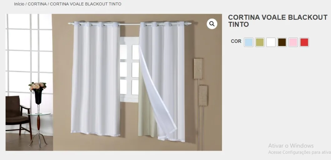 Cortina Voale BlackOut Lite 240x200 Cor Sortidas Vera Lucia — Cortina Voale BlackOut 240x200 - Sortidas