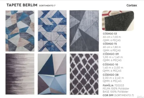 Tapete Berlim 140x200 Sortimento 7 Corttex