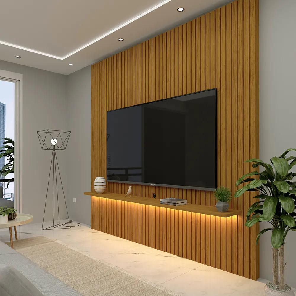 Painel Nobre Ripado 185 1P com LED Naturale Gelius — Painel Ripado 185 - Naturale