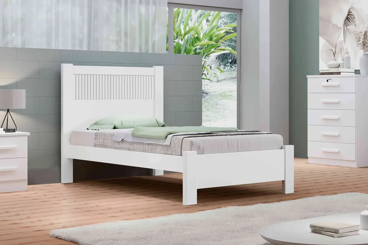 Cama Solteiro Primicia Plus Branco Ripado D Doro — Branco - Ripado
