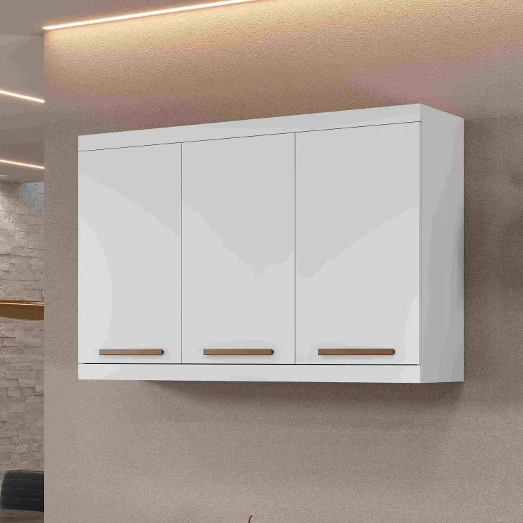 Armario Aereo Talisma 120 3P Branco Arte Moveis — Aéreo Talismã - Branco