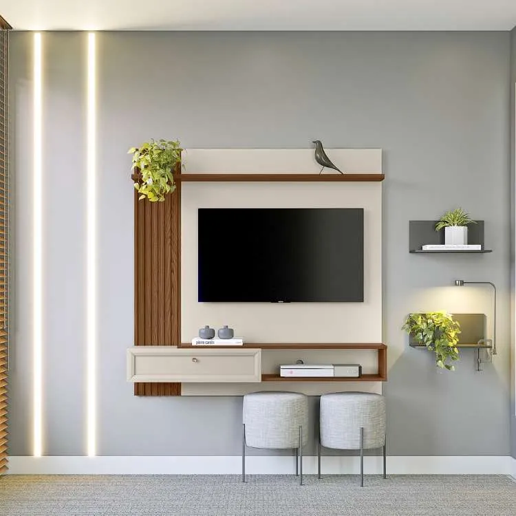 Painel Home Alvorada 133 Linea Brasil — Canela/Off White