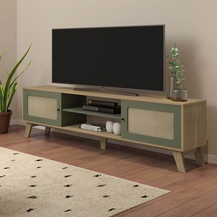 Rack Charlotte 180 2P2N Carvalho.Menta Artely — Carvalho/Menta