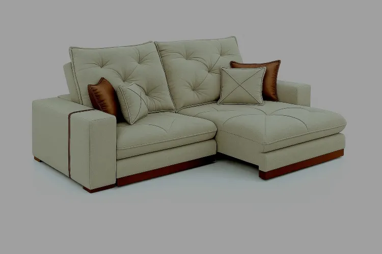 Estofado Retratil Reclinavel Geriba 250 2x100 Brc 25cm Veludo Inca Grafite 10 Idealle — Veludo Inca Cru 01