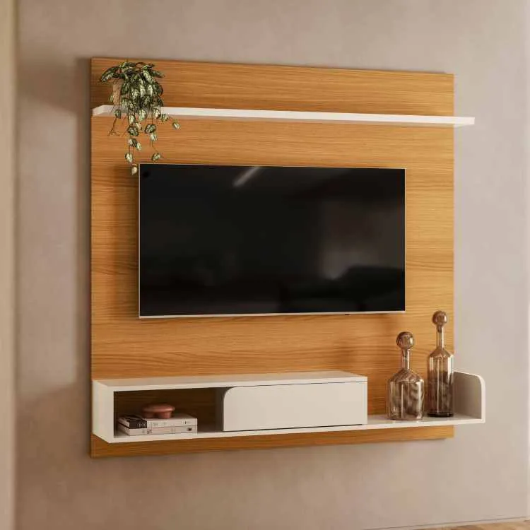Painel Suspenso Evo 1.36 HB Moveis — Cinamomo/Off White