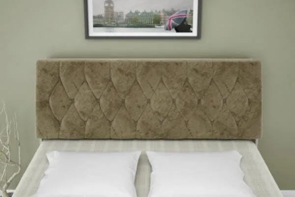 Painel Capitone Casal para Cabec Isis F86 Bege 025 Framar — Painel Capitone Bege 025