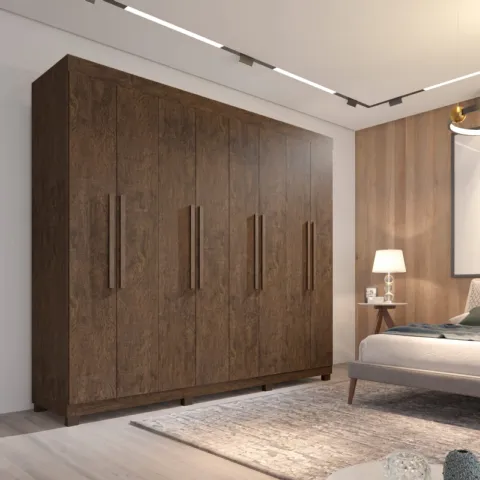 Roupeiro Milano Prime 8P Cacau Imop