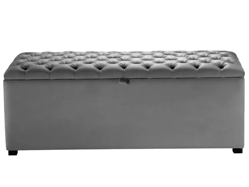 Recamier Queen Dubai Corino Cinza SR Cabec — Recamier Queen Corino Cinza