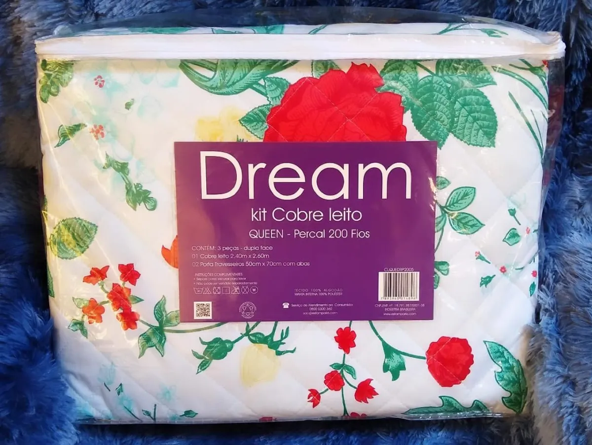 Kit Dream Cobre Leito Queen Percal 200 Fios Estamparia SA — Cobre Leito Queen Diversas Estampas