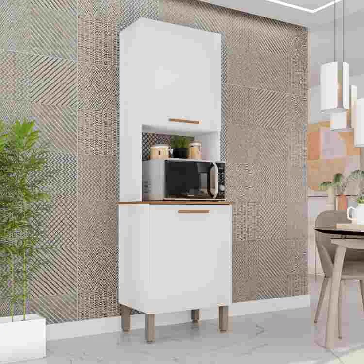 Torre Quente Cozinha New Valencia 2P1N Branco.Cinamomo Salleto — Torre Quente  New Valência - Branco
