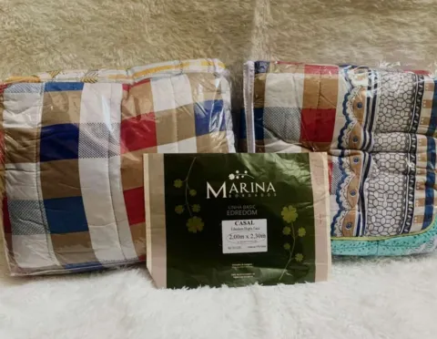 Edredon Casal Dupla Face Linha Basic Marina Bordados Bialumi