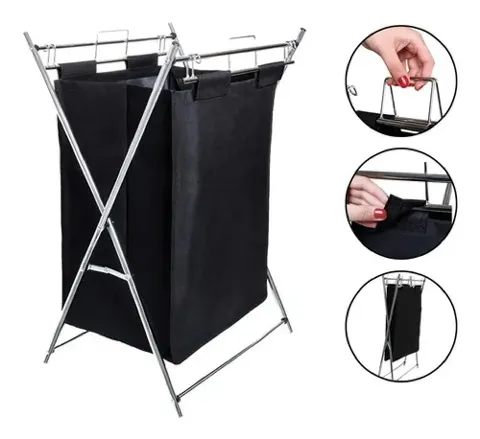 Cesto Roupas Utilita 12Kg Dobravel Metalurgica Mor