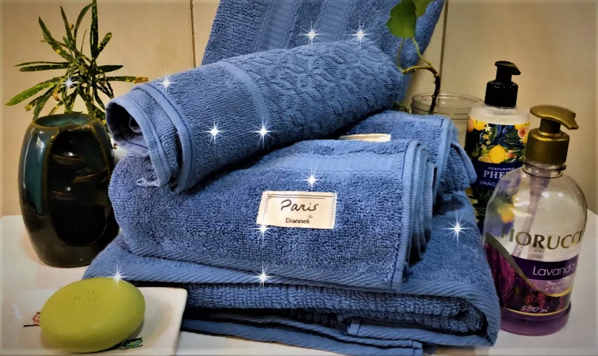Jogo de Toalhas Paris 5Pcs 730 Jeans Dianneli — Jogo Toalhas Paris Jeans