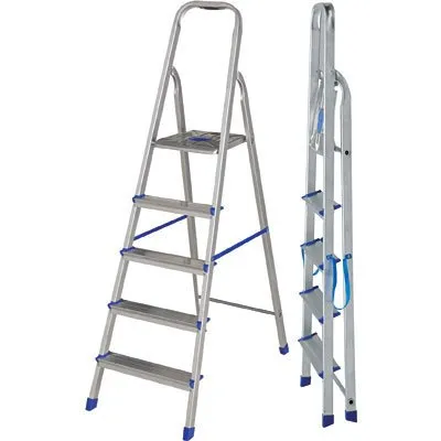 Escada Aluminio Dobravel 5 Degraus Metalurgica Mor