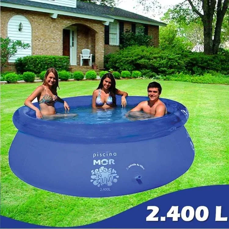 Piscina Inflavel Splash Fun Circular 2400L Metalurgica Mor — Piscina Inflavel 2400 Litros
