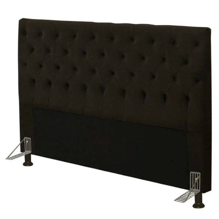 Cabeceira Casal Paris 140 Veludo Cacau 1703 SR Cabec — Cabec Casal Veludo Cacau 1703